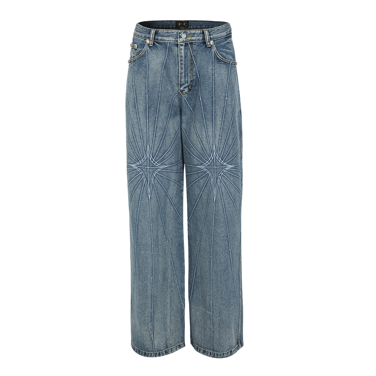 Chain Stitch Denim Pants (Pre Order)